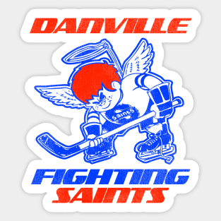 Defunct Danville Fighting Saints Hockey Team Sticker